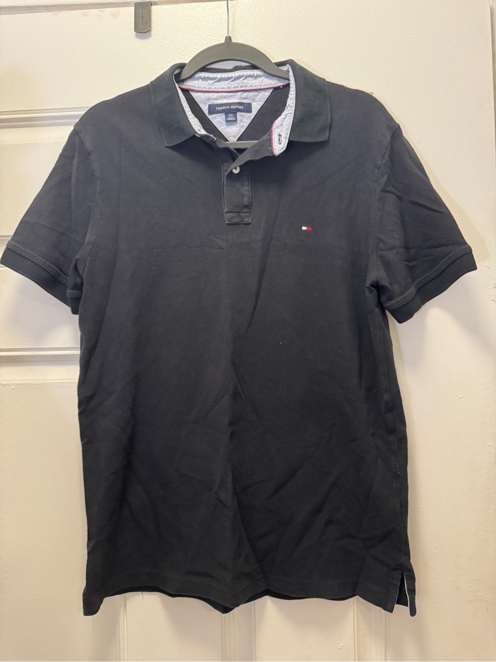 Tommy Hilfiger Men's Black Polo Shirt 0290